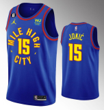NBA Denver Nuggets #15 Nikola Jokic Blue 2022-23 Statement Edition Jersey