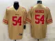 Men's San Francisco 49ers #54 Warner Gold Inverted Legend Men Jersey