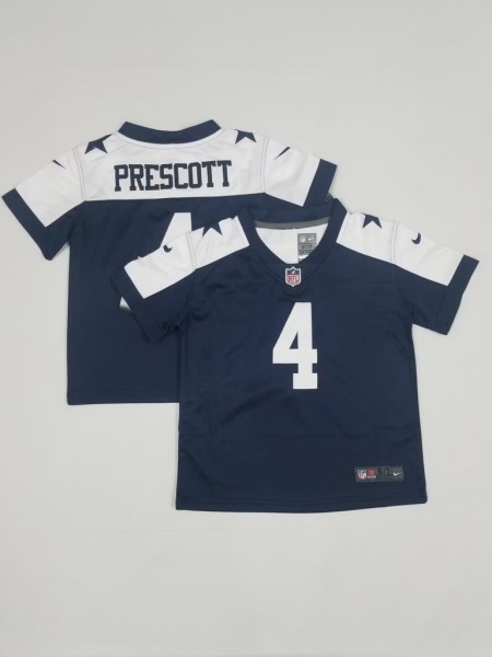 Dallas Cowboys #4 Dak Prescott Blue Thanksgiving Vapor Untouchable Limited Toddlers Jersey