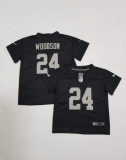 Oakland Raiders #24 Woodson Black Vapor Untouchable Limited Toddlers Jersey