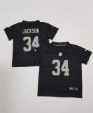 Oakland Raiders #34 Bo Jackson Black Vapor Untouchable Limited Toddlers Jersey