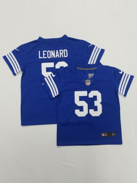 Indianapolis Colts #53 Darius Leonard Royal Vapor Untouchable Limited Toddlers Jersey