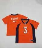 Denver Broncos #3 Russell Wilson Orange Vapor Untouchable Limited Toddlers Jersey