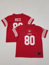 San Francisco 49ers #80 Rice 2022 New Red Vapor Untouchable Limited Toddlers Jersey