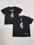 Oakland Raiders #4 Carr Black Vapor Untouchable Limited Toddlers Jersey