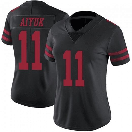 Women San Francisco 49ers #11 Brandon Aiyuk Black Vapor Untouchable Limited Jersey