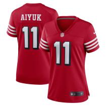 Women San Francisco 49ers #11 Brandon Aiyuk Red Color Rush Limited Jersey