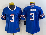 Women Buffalo Bills #3 Damar Hamlin Blue Vapor Untouchable Limited Jersey