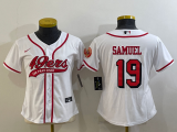 Women San Francisco 49ers #19 Deebo Samuel White Baseball Nike Jersey