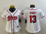 Women San Francisco 49ers #13 Brock Purdy White Baseball Nike Jersey