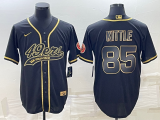 Men's San Francisco 49ers #85 George Kittle Black Baseball Nike Jersey