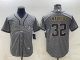 Men's New Orleans Saints #32 Tyrann Mathieu Gray With Patch Baseball Jersey