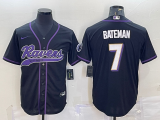 Men's Baltimore Ravens #7 Bateman Black Baseball Nike Jersey