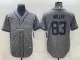 Men's Las Vegas Raiders #83 Darren Waller Gray With Patch Baseball Jersey