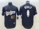 MLB Los Angeles Dodgers #67 Vin Scully Black Big Logo With Vin Scully Patch Jersey