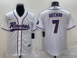 Men's Baltimore Ravens #7 Bateman White Baseball Nike Jersey