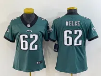 Women Philadelphia Eagles #62 Jason Kelce Green Vapor Untouchable Limited Jersey