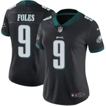Women Philadelphia Eagles #9 Nick Foles Black Vapor Untouchable Limited Jersey