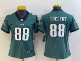 Women Philadelphia Eagles #88 Dallas Goedert Green Vapor Untouchable Limited Jersey