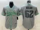 Men's Philadelphia Eagles #26 Miles Sanders Gray With Patch Limited Jersey