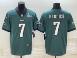 Men's Philadelphia Eagles #7 Haason Reddick Green Super Bowl LVII Patch Vapor Untouchable Limited Jersey