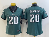 Women Philadelphia Eagles #20 Brian Dawkins Green Vapor Untouchable Limited Jersey