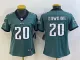 Women Philadelphia Eagles #20 Brian Dawkins Green Vapor Untouchable Limited Jersey