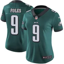 Women Philadelphia Eagles #9 Nick Foles Green Vapor Untouchable Limited Jersey