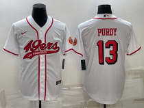 Men's San Francisco 49ers #13 Brock Purdy White Baseball Nike Jersey