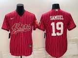 Men's San Francisco 49ers #19 Deebo Samuel Red Baseball Nike Jersey