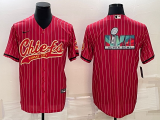 Men's Kansas City Chiefs Red With Super Bowl LVII Big Logo Baseball Jersey