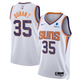 NBA Phoenix Suns #35 Kevin Durant White Icon Edition With NO.6 Patch Jersey