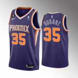 NBA Phoenix Suns #35 Kevin Durant Purple Icon Edition With NO.6 Patch Jersey