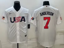 MLB USA Baseball Brady Singer 2023 World Baseball Classic White Jersey