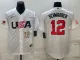 MLB USA Baseball Kyle Schwarber 2023 World Baseball Classic White Jersey