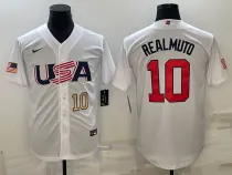 MLB USA Baseball J.T. Realmuto 2023 World Baseball Classic White Jersey