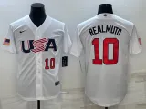 MLB USA Baseball J.T. Realmuto 2023 World Baseball Classic White Jersey