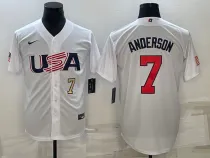 MLB USA Baseball Brady Singer 2023 World Baseball Classic White Jersey