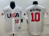 MLB USA Baseball J.T. Realmuto 2023 World Baseball Classic White Jersey