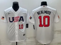 MLB USA Baseball J.T. Realmuto 2023 World Baseball Classic White Jersey