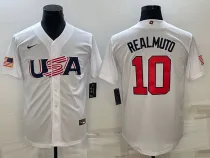MLB USA Baseball J.T. Realmuto 2023 World Baseball Classic White Jersey