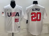 MLB USA Baseball Pete Alonso 2023 World Baseball Classic White Jersey