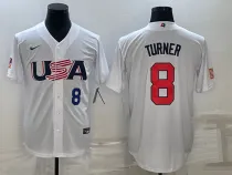 MLB USA Baseball Trea Turner 2023 World Baseball Classic White Jersey
