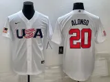 MLB USA Baseball Pete Alonso 2023 World Baseball Classic White Jersey
