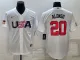 MLB USA Baseball Pete Alonso 2023 World Baseball Classic White Jersey
