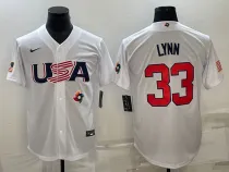MLB USA Baseball Lance Lynn 2023 World Baseball Classic White Jersey