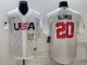 MLB USA Baseball Pete Alonso 2023 World Baseball Classic White Jersey