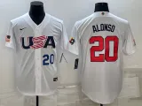 MLB USA Baseball Pete Alonso 2023 World Baseball Classic White Jersey