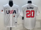 MLB USA Baseball Pete Alonso 2023 World Baseball Classic White Jersey