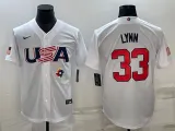 MLB USA Baseball Lance Lynn 2023 World Baseball Classic White Jersey